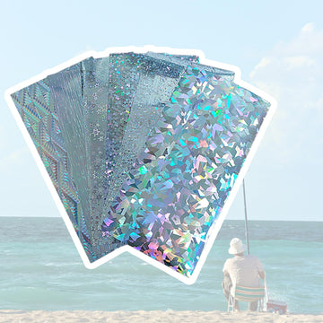 QIEIEI holographic-adhesive-film reflects light from multiple angles.