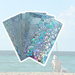 QIEIEI holographic-adhesive-film reflects light from multiple angles.