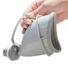 QIEIEI travel urinal silicone closeup highlights soft, hygienic material