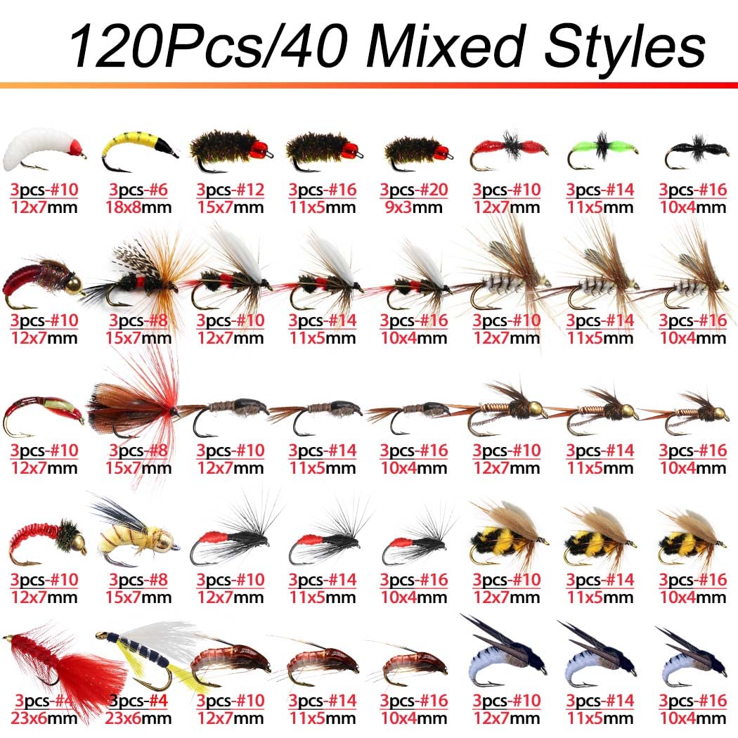 Qievcrme dry and wet flies varieties for versatile fishing conditions.