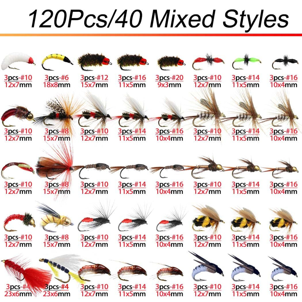 Qievcrme dry and wet flies varieties for versatile fishing conditions.