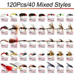 Qievcrme dry and wet flies varieties for versatile fishing conditions.