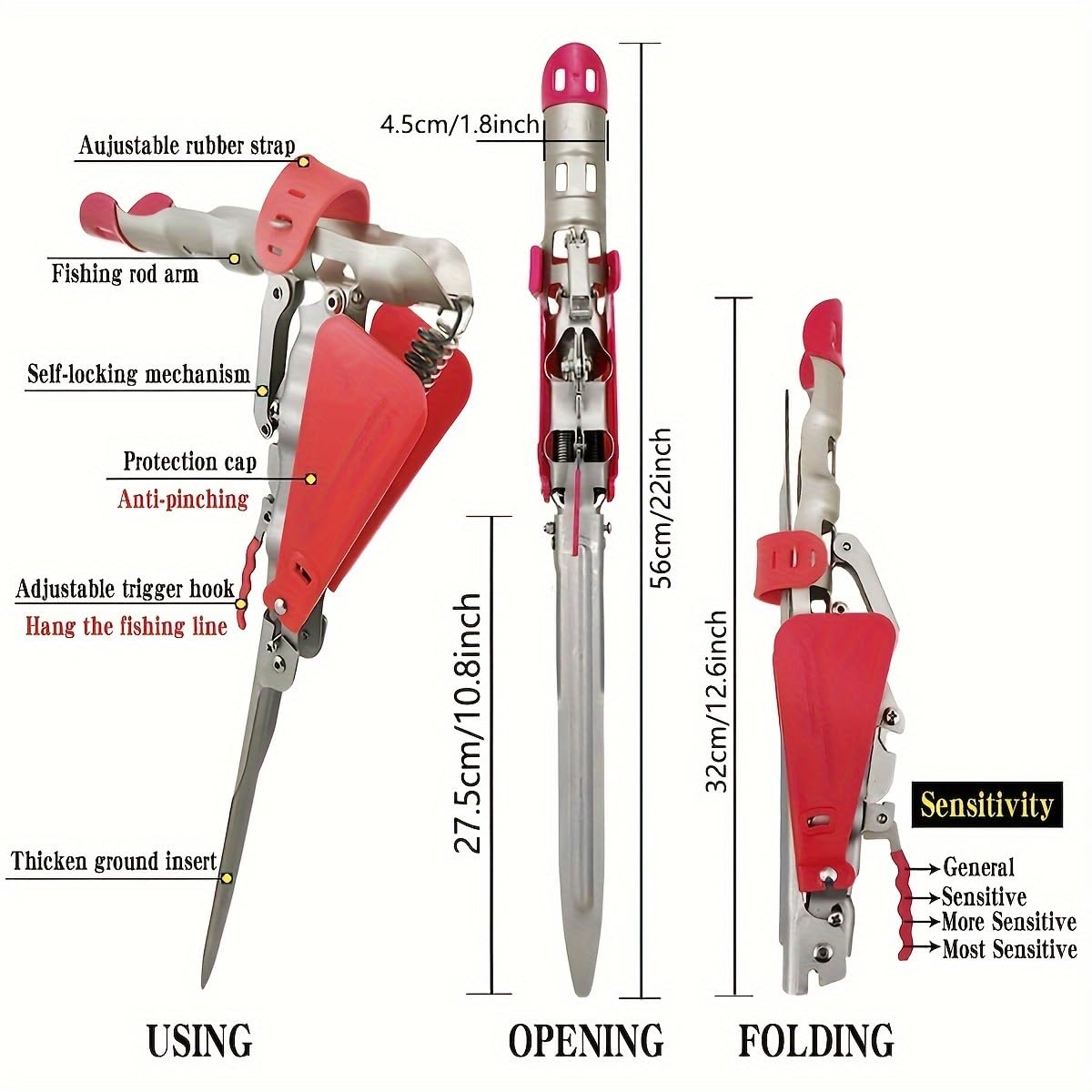 QIFEI ground support stability for shore, lake, or river use.