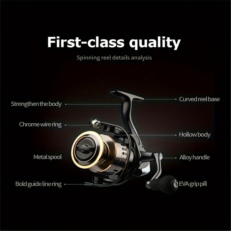 QIFEI HE6000 aerospace aluminum spool reduces line friction during casts