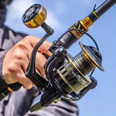 QIFEI HE6000 metal cup for smooth line management during saltwater fishing