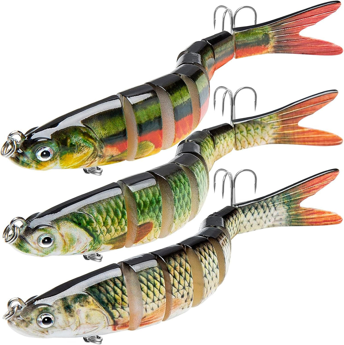 QIFEI multi-jointed lure with eight segments showing lifelike motion for predators