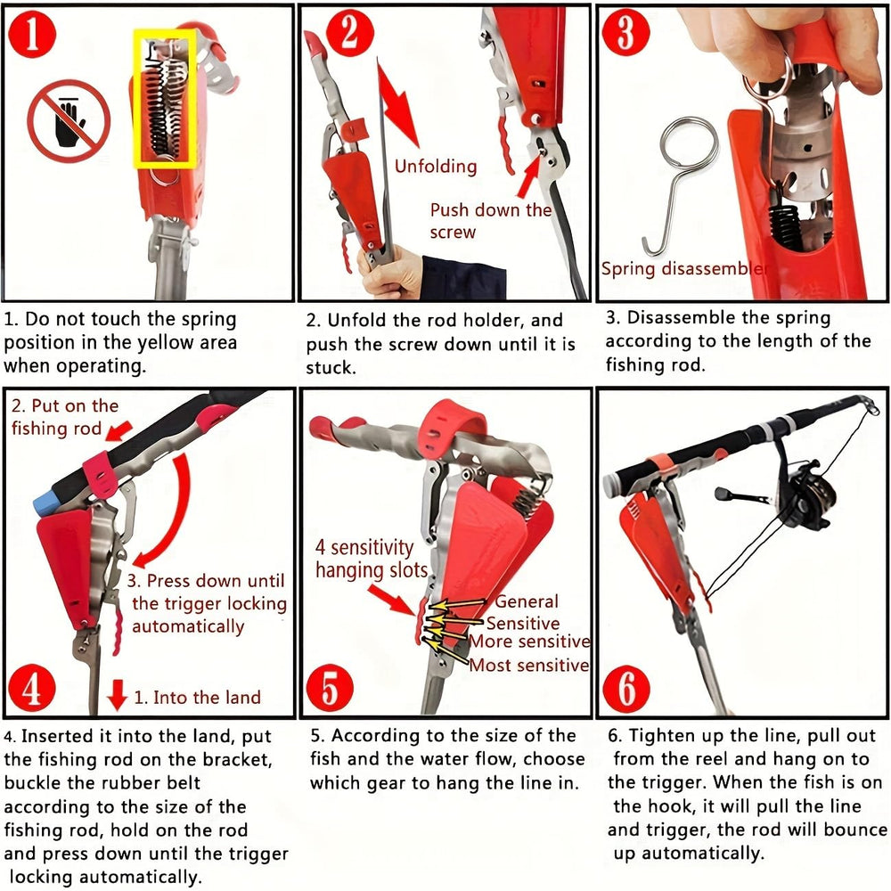 QIFEI spring sensor adjustment with four levels for versatile fishing.