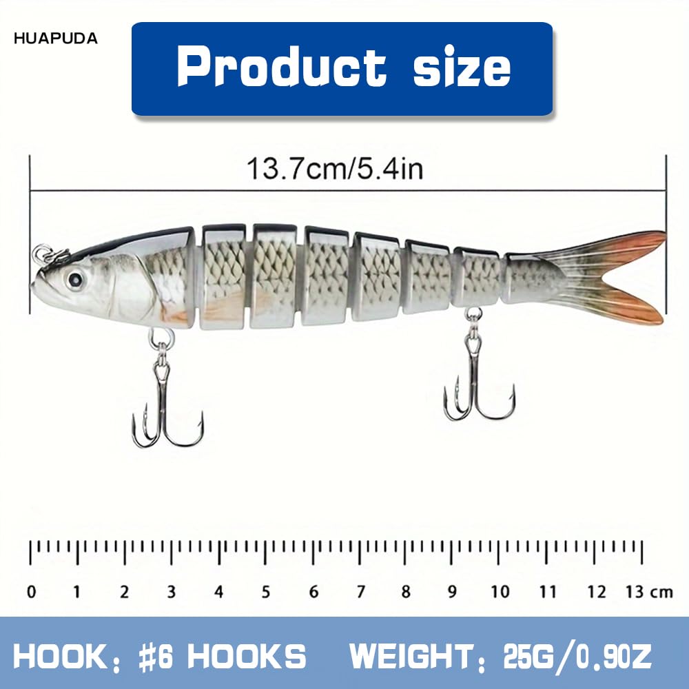 QIFEI swimbait with 3D eyes and pearl coating tempts nearby fish