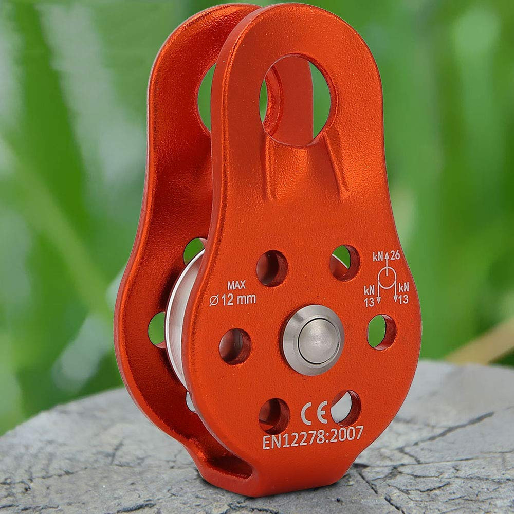 Qiilu pulley side plates prevent rope slipping during climbs and hauling tasks.