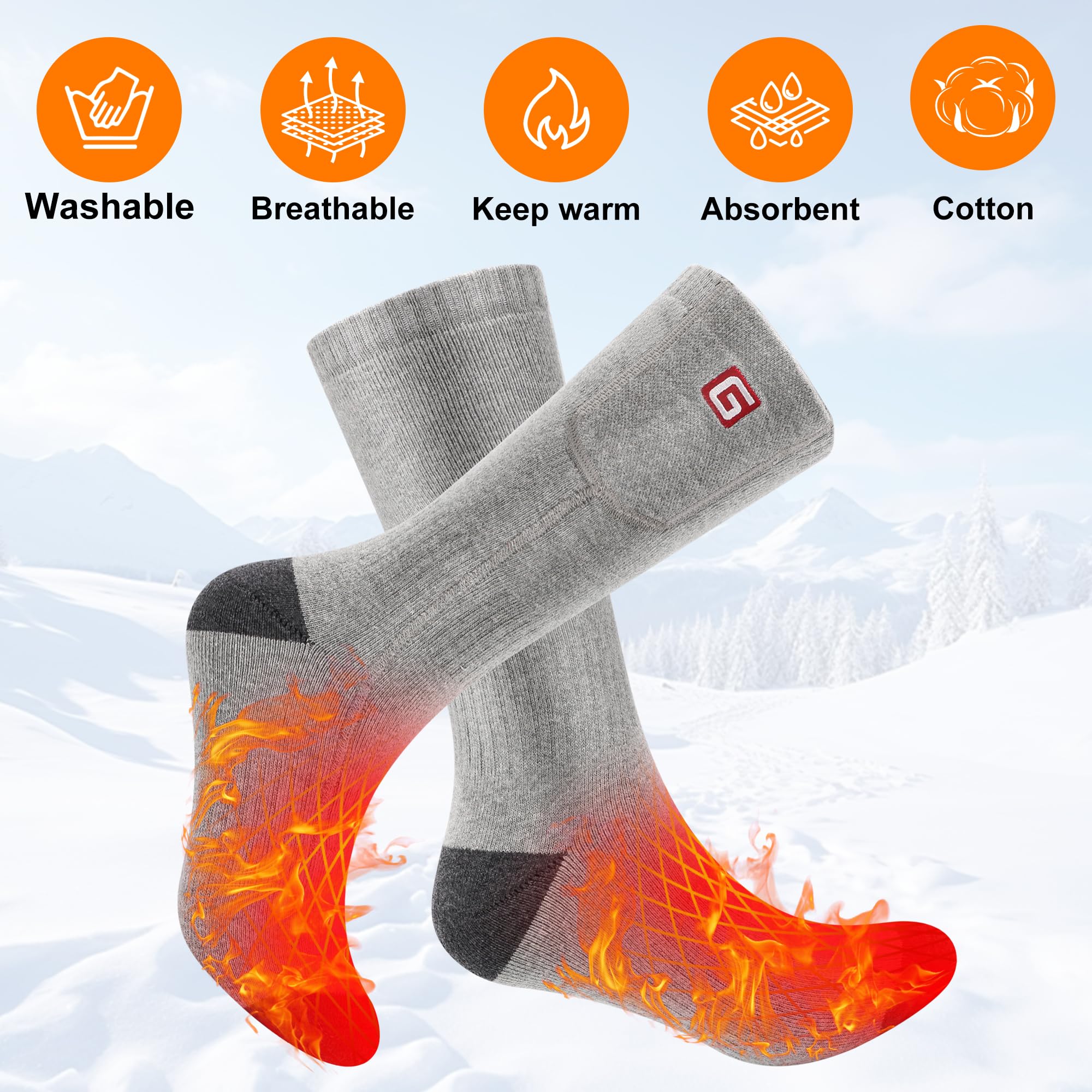 QILOVE battery pack closeup showing long-lasting power for all-day warmth during hiking.