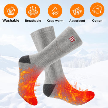 QILOVE battery pack closeup showing long-lasting power for all-day warmth during hiking.