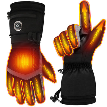 QILOVE heated gloves with battery pack visible for all-day warmth outdoors.