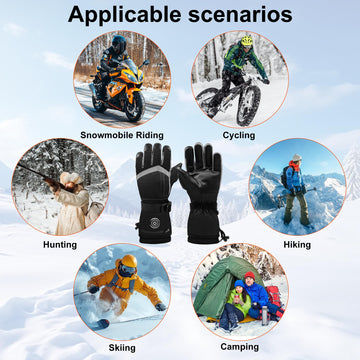 QILOVE heated gloves packaging is gift-ready for winter enthusiasts.
