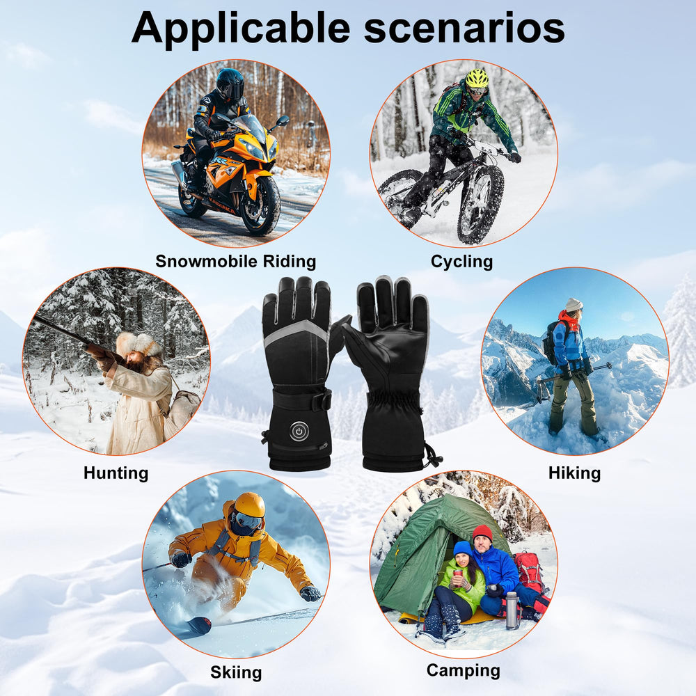 QILOVE heated gloves packaging is gift-ready for winter enthusiasts.