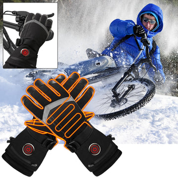 QILOVE heated gloves showing warmth across palm and back of hand.