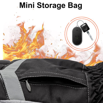 QILOVE heated gloves adjustable wrist strap blocks wind and snow.