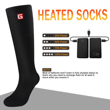 QILOVE heated socks ideal for camping and hiking in cold weather.
