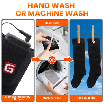 QILOVE heated socks in soft cotton-poly blend offer cozy comfort.