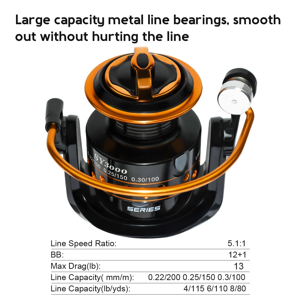 Close-up view of CNC hollow spool on Centron 3000 spinning reel