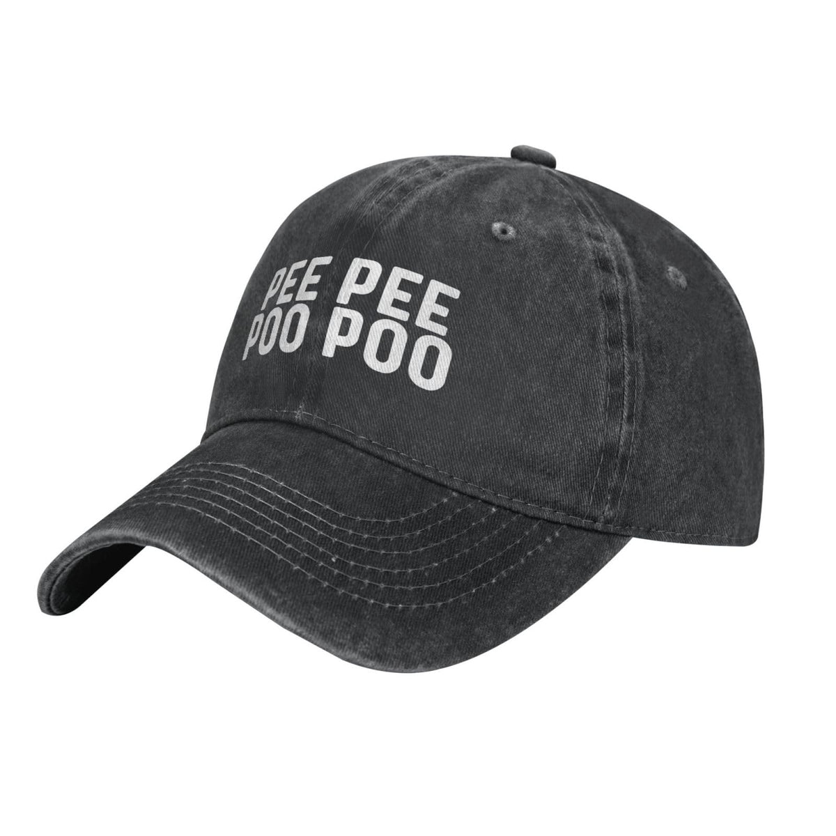 Qioesotry Make Pee Pee Poo Poo Again hat front graphic for casual daily wear.