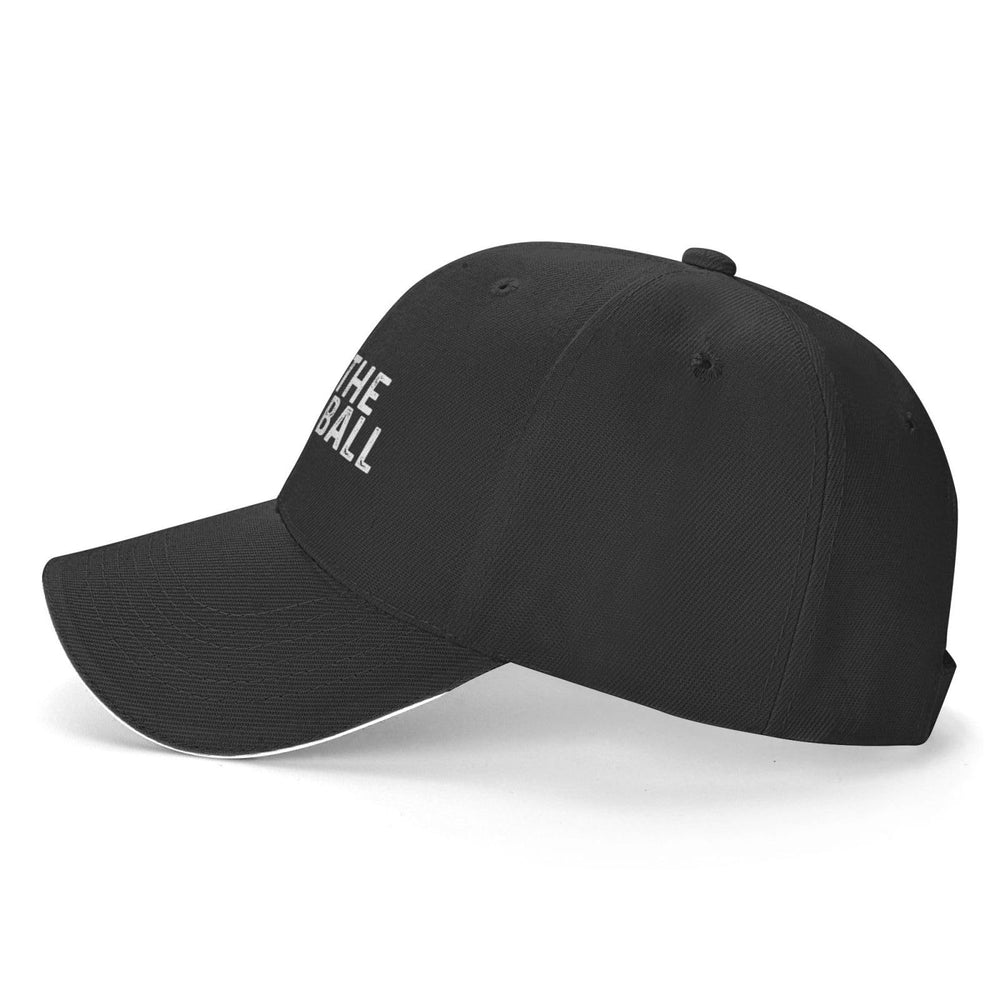 Qioesotry Run The Damn Balls Hat back strap demonstrates easy size adjustment
