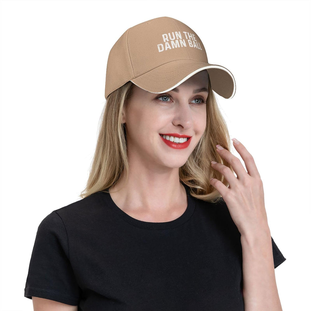 Qioesotry Run The Damn Balls hat durable stitching for long wear