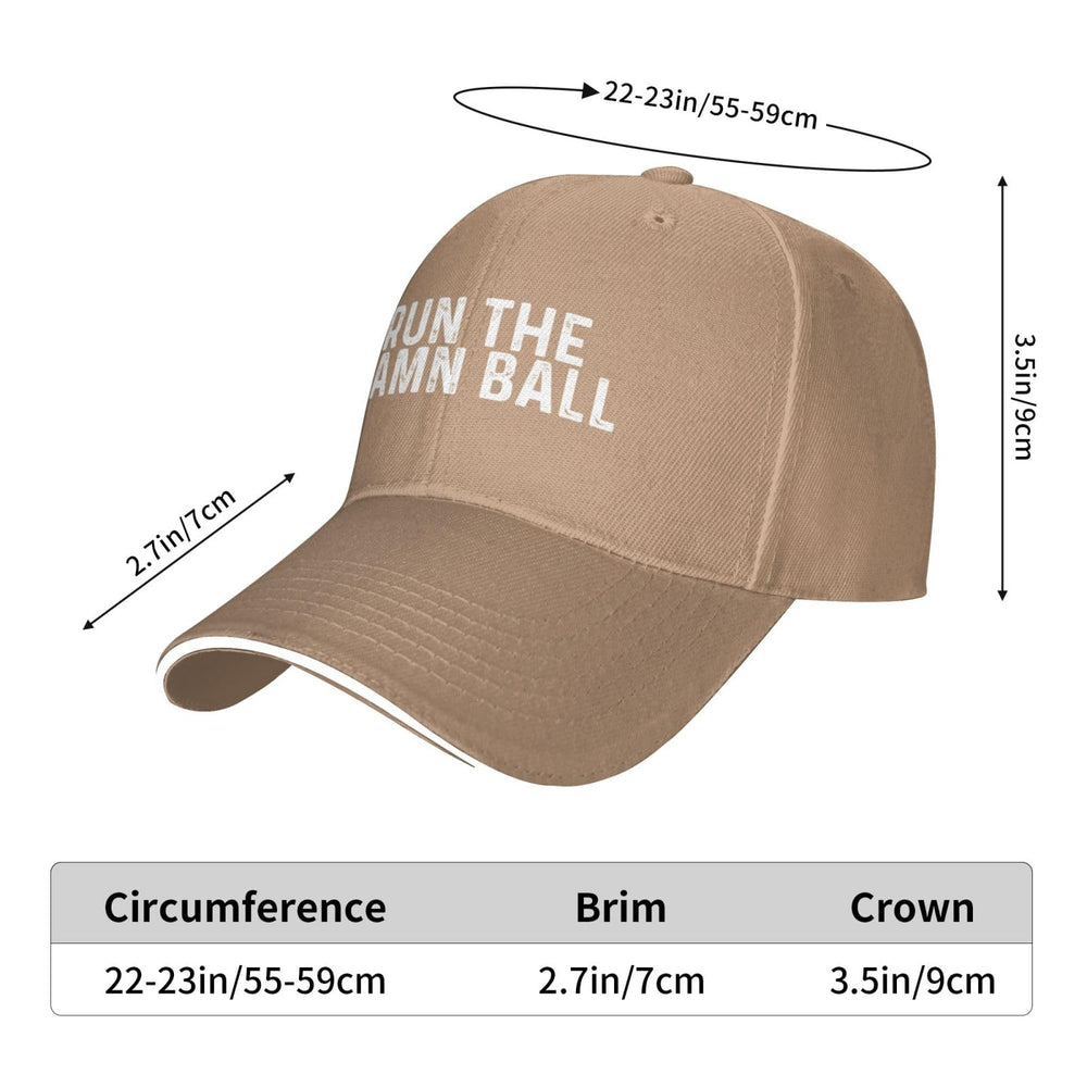 Qioesotry Run The Damn Balls hat on outdoor adventures for activity