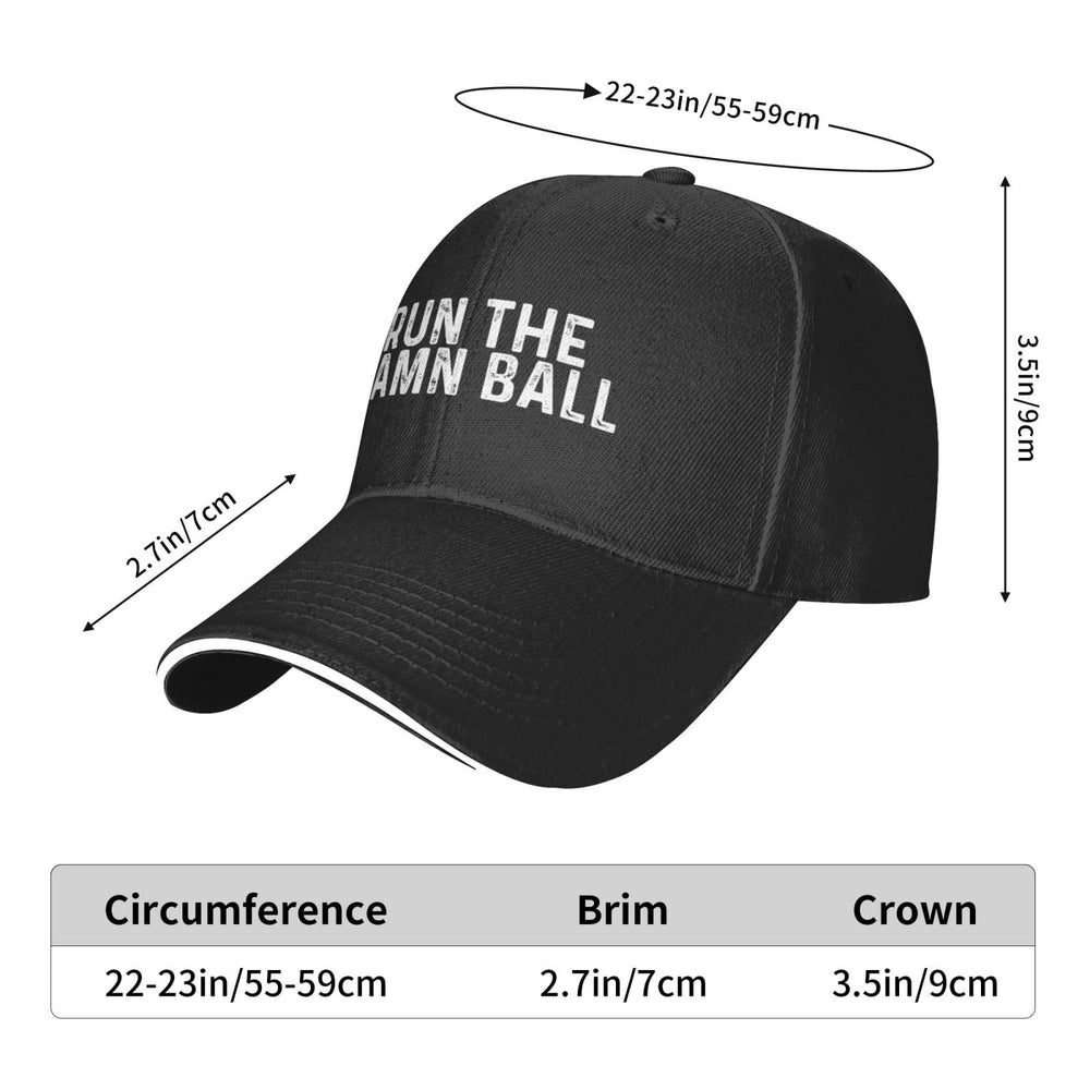 Qioesotry Run The Damn Balls Hat worn during outdoor activity