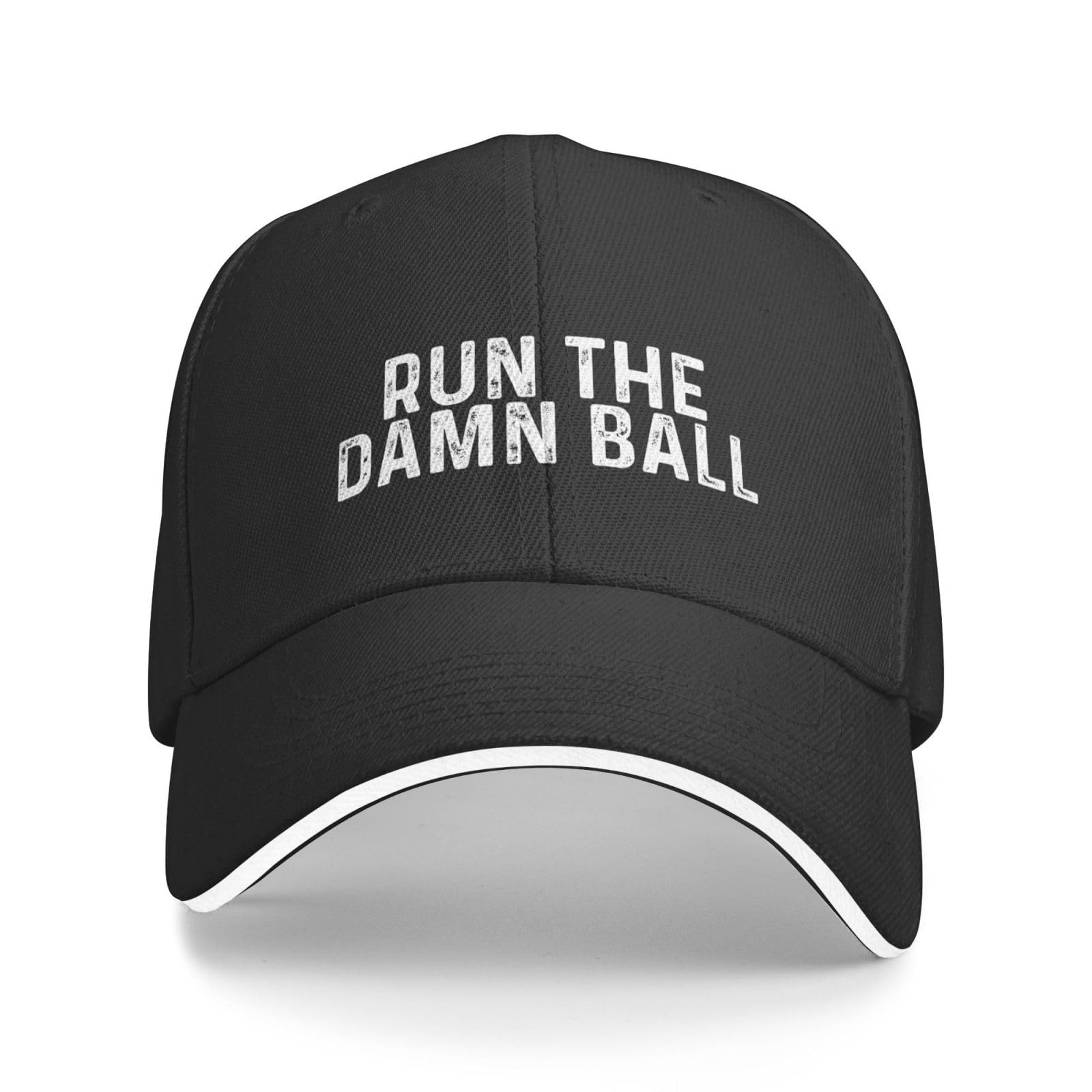 Qioesotry Run The Damn Balls Hat side view showing stylish silhouette for casual outfits