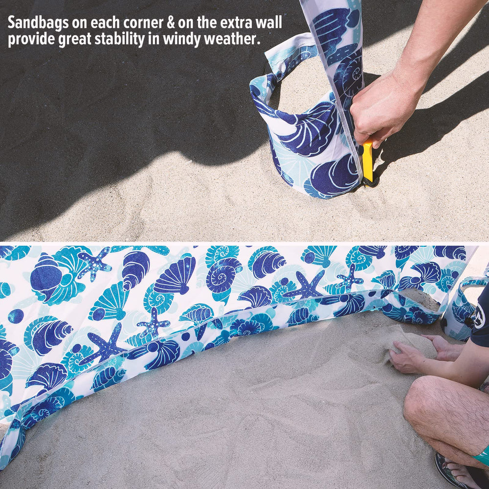 Qipi Beach Cabana fiberglass frame offers sturdy support in breezy conditions