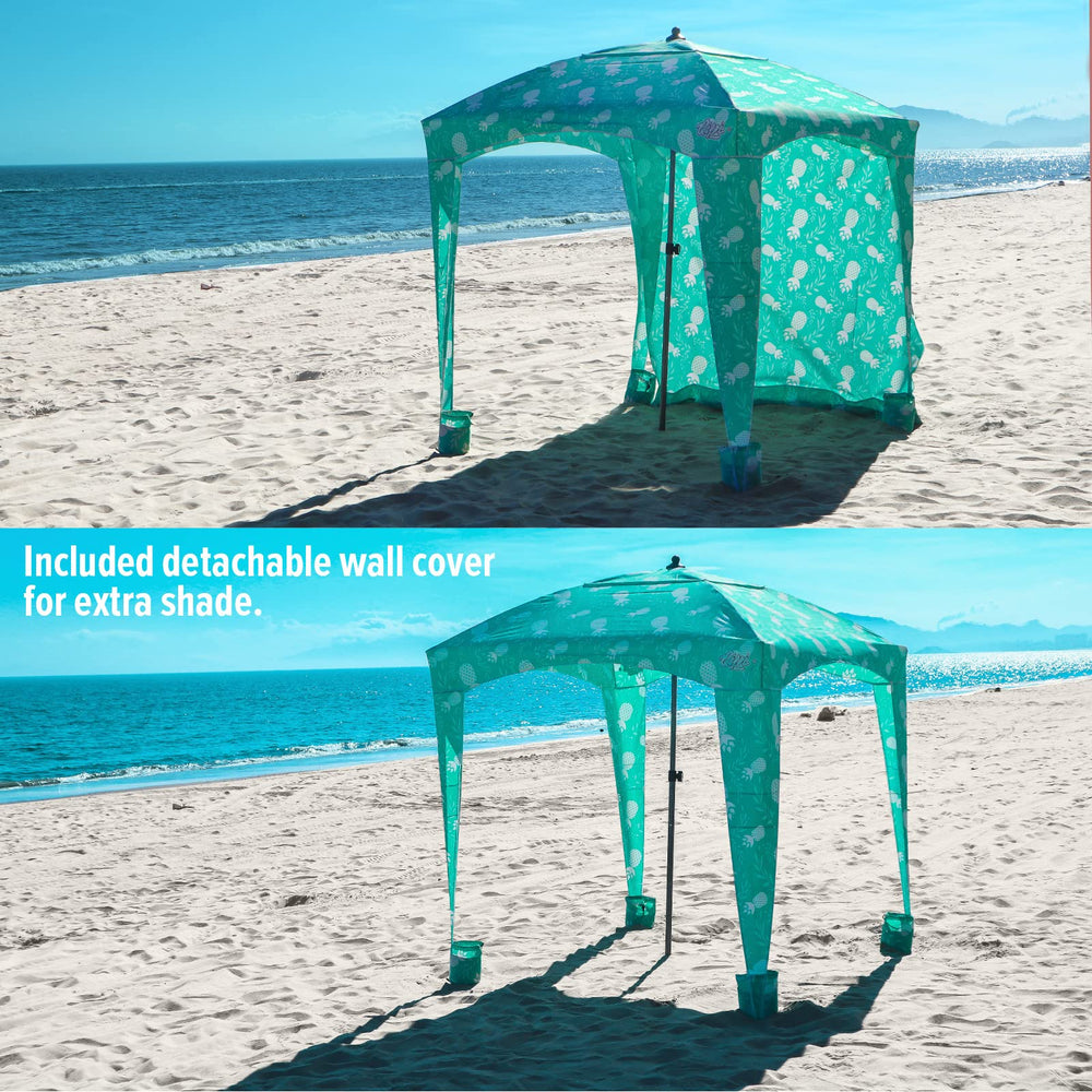 Qipi Beach Cabana side wall adds extra shade and waterproof coverage