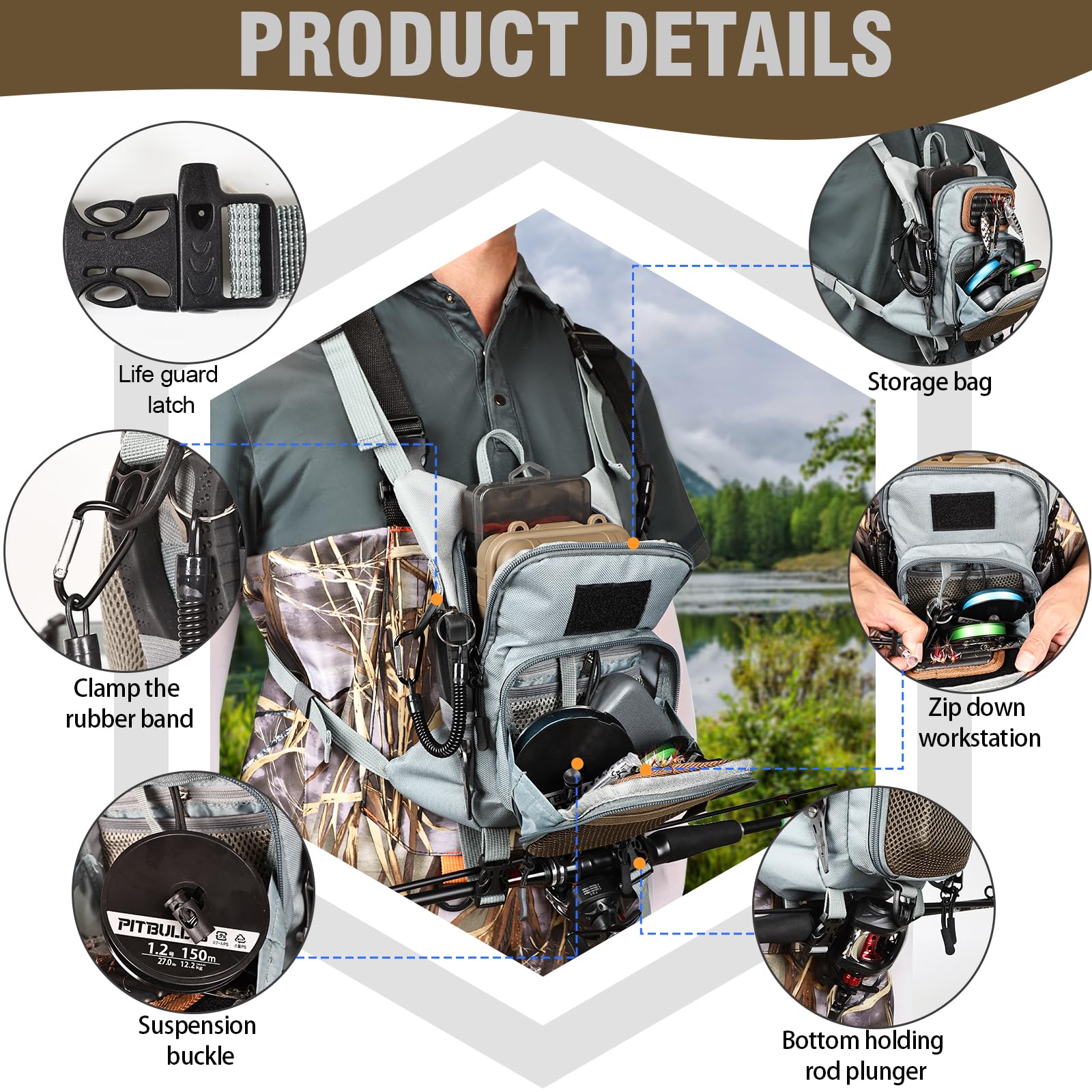 Main pocket showing multiple fly boxes and tackle storage