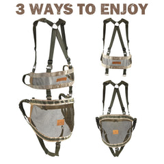 Qiullen tree saddle adjustable waist strap for a customizable fit.