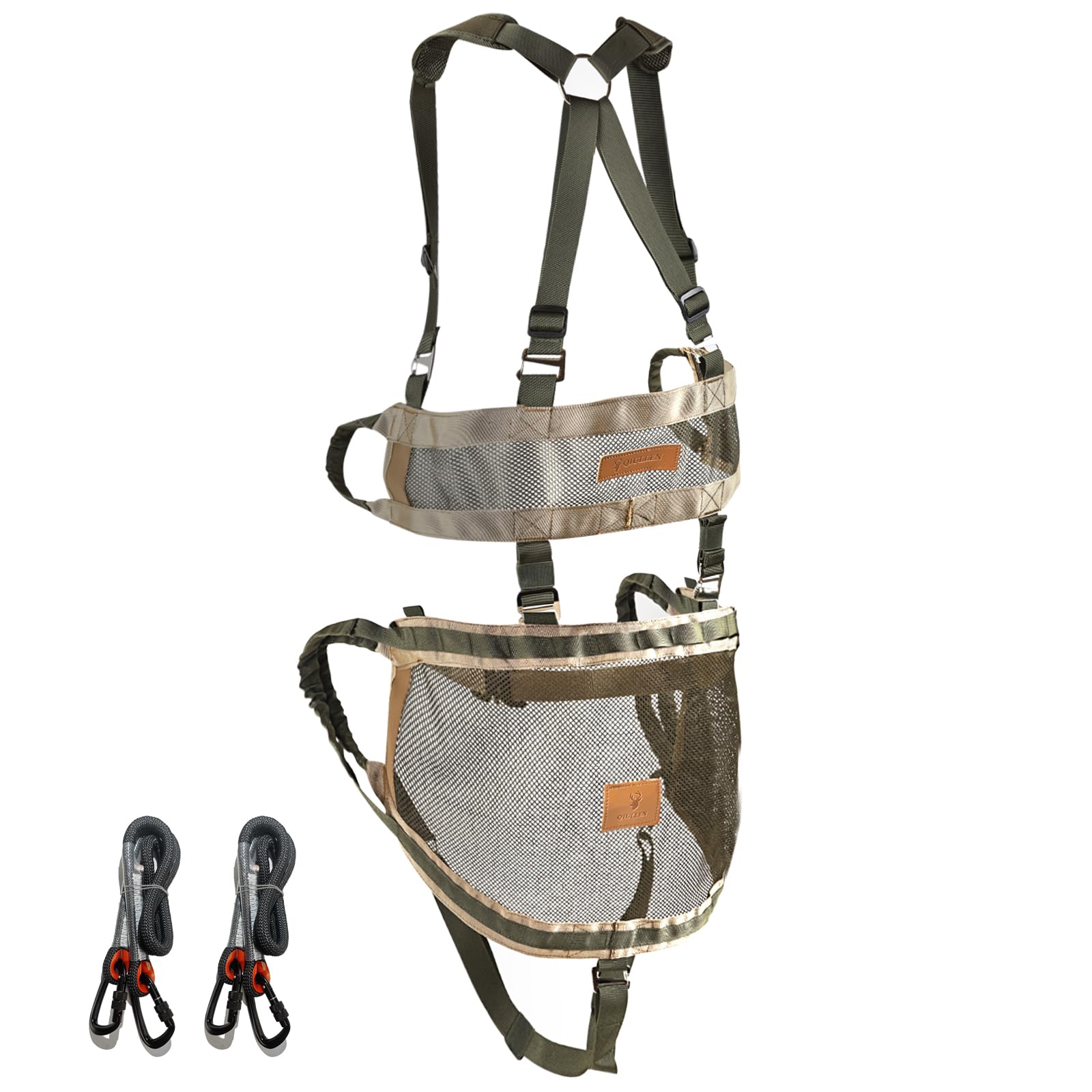 Qiullen tree saddle kit lightweight profile for portable treestand hunts.