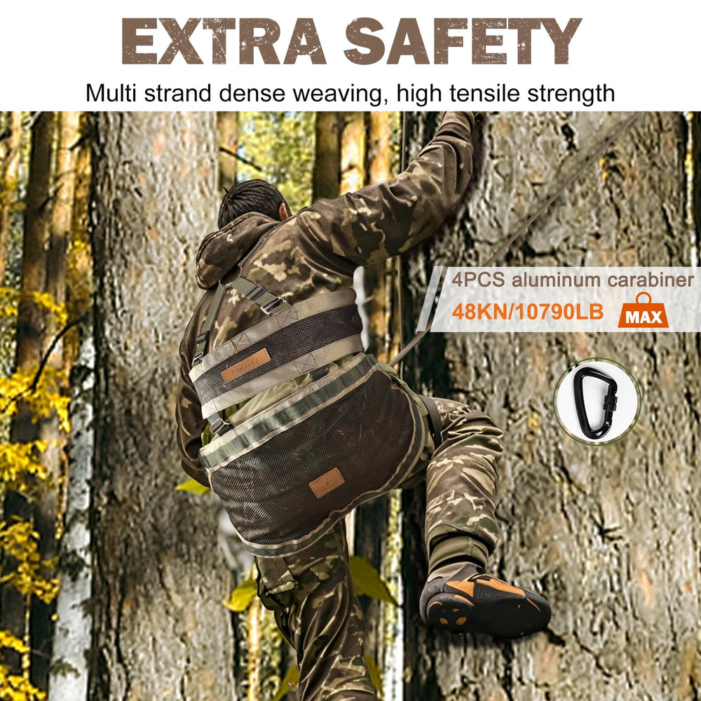 Qiullen tree saddle nylon mesh material offers breathable comfort.