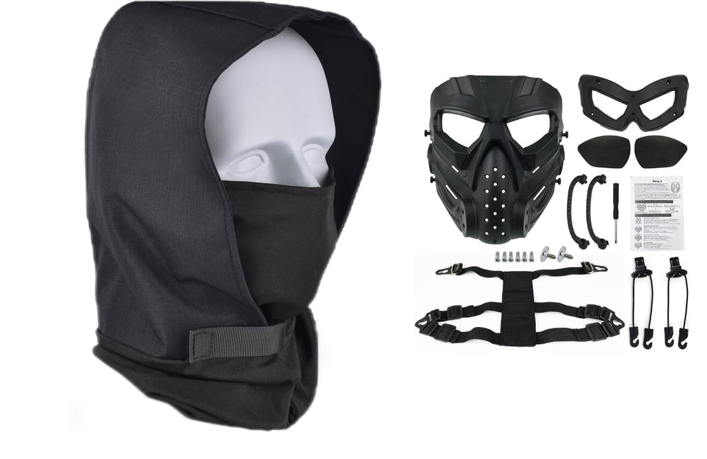 QJYZHAN airsoft mask helmet connector shows versatile combat gear compatibility