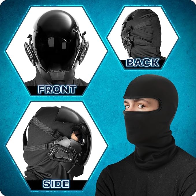 QJYZHAN Cybermask customize-ready surface for stickers and personal expression