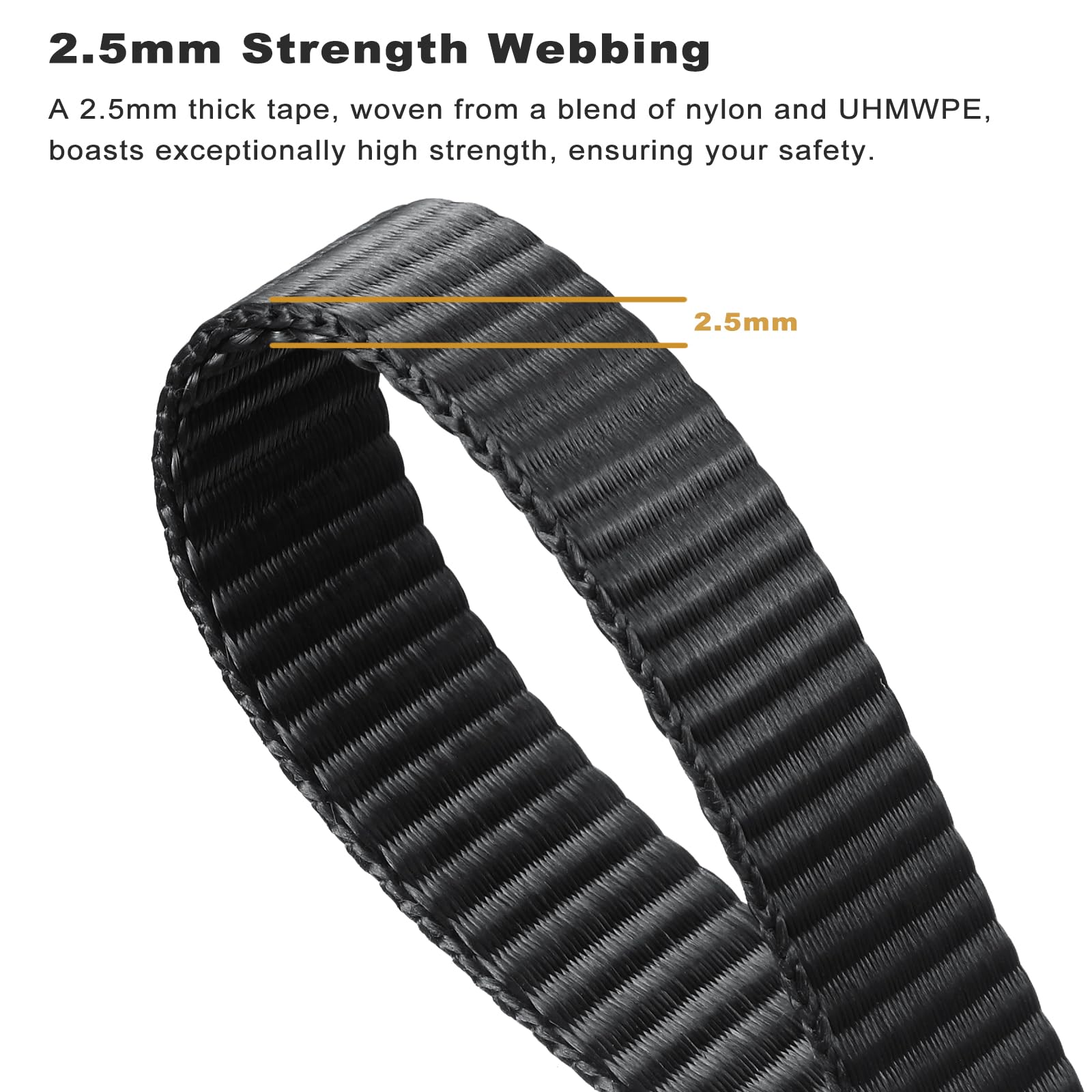 QOGIR nylon webbing double stitched for long lasting stability.