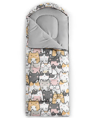 QOOMO 3-season sleeping bag 32-77f shows versatile temperature range.