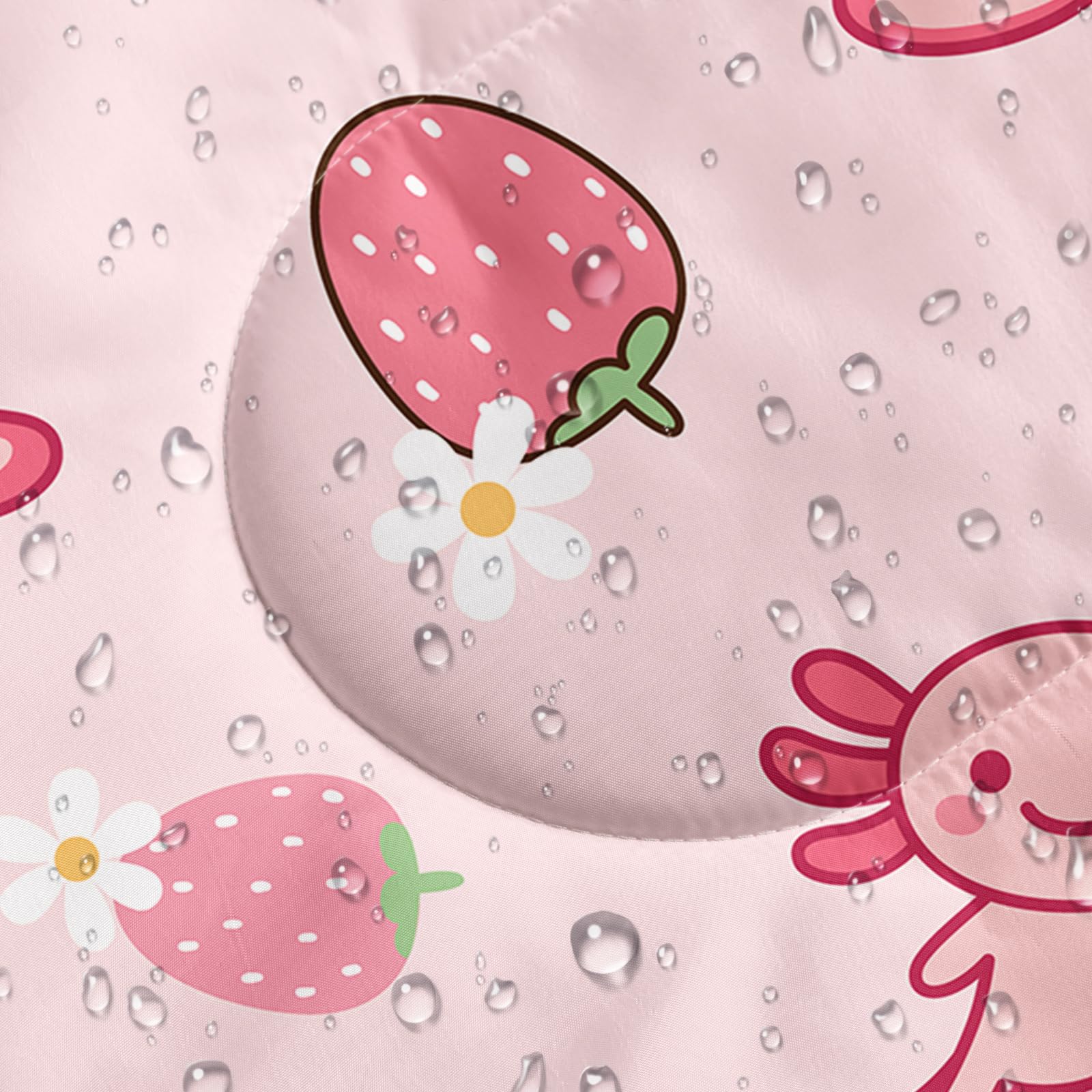 QOOMO Axolotl Strawberry sleeping bag packed in compact cylinder