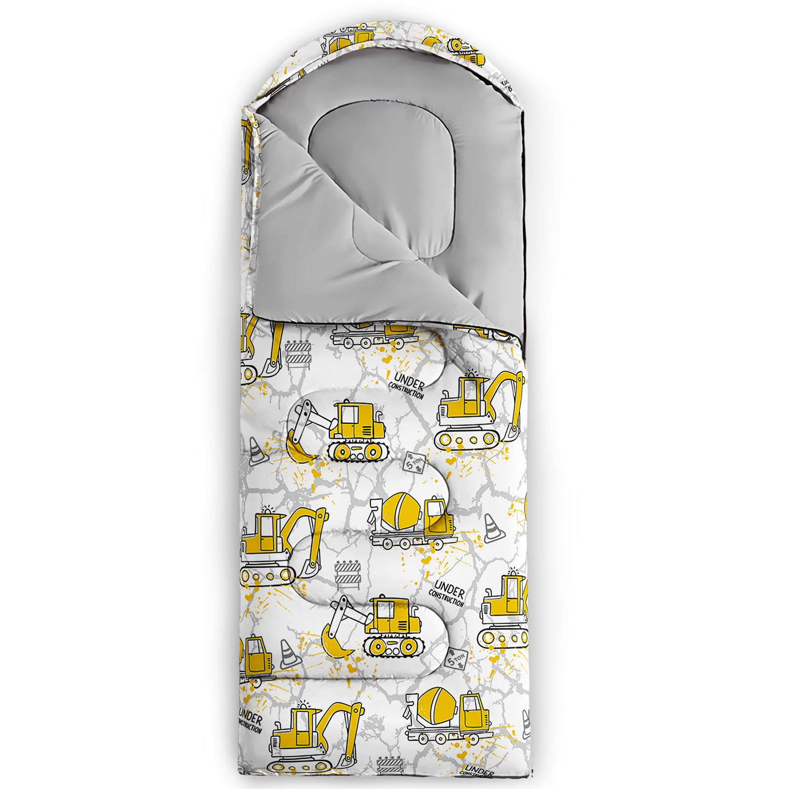 QOOMO sleeping bag hood drawn tight for cold nights on outdoor trips