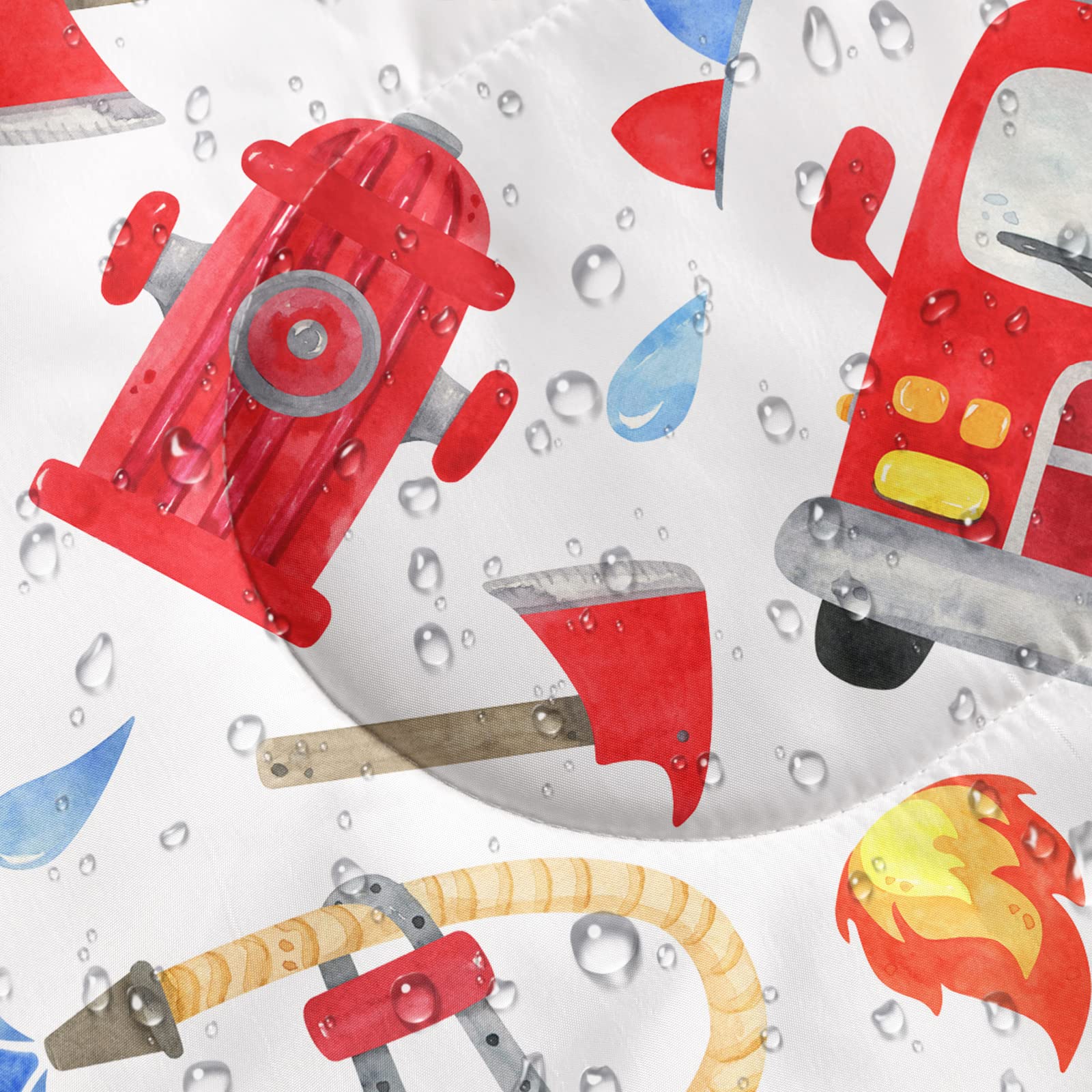 QOOMO Fire Truck sleeping bag in use at campsite showcasing versatility