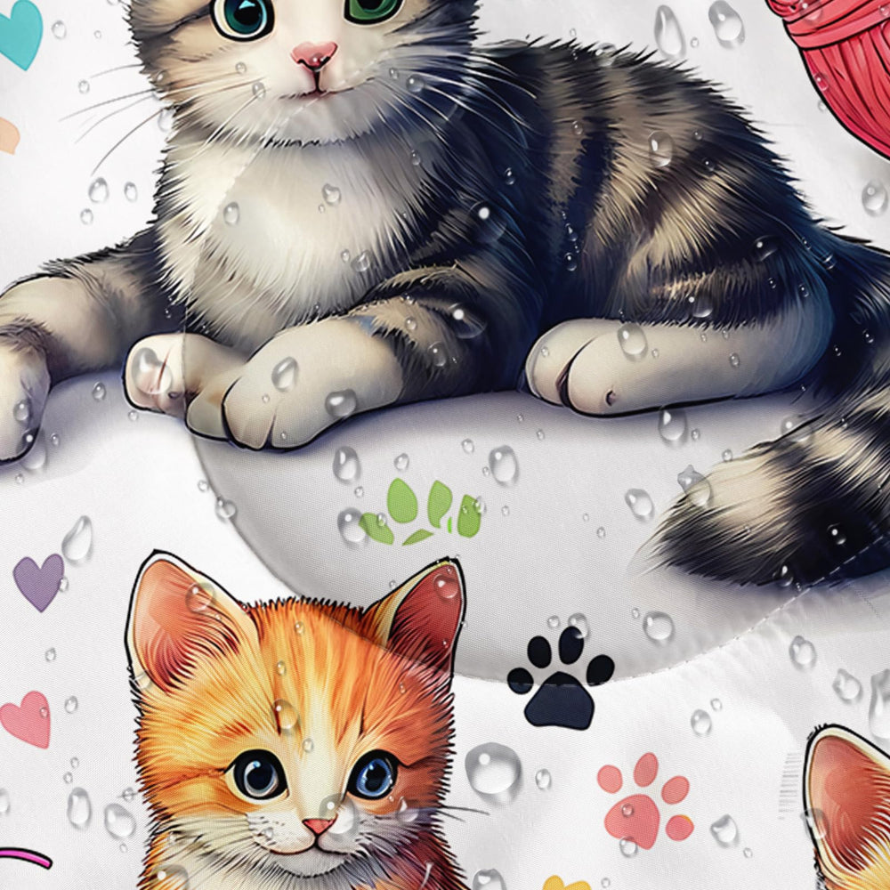 QOOMO Kawaii Cat sleeping bag size 31x90 inches offers roomy comfort for adults and kids.