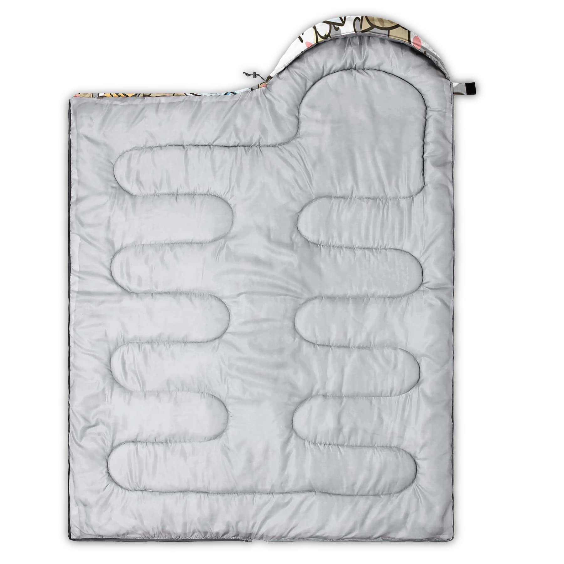 QOOMO roomy 31x90 inch size fits both adults and kids for family camping