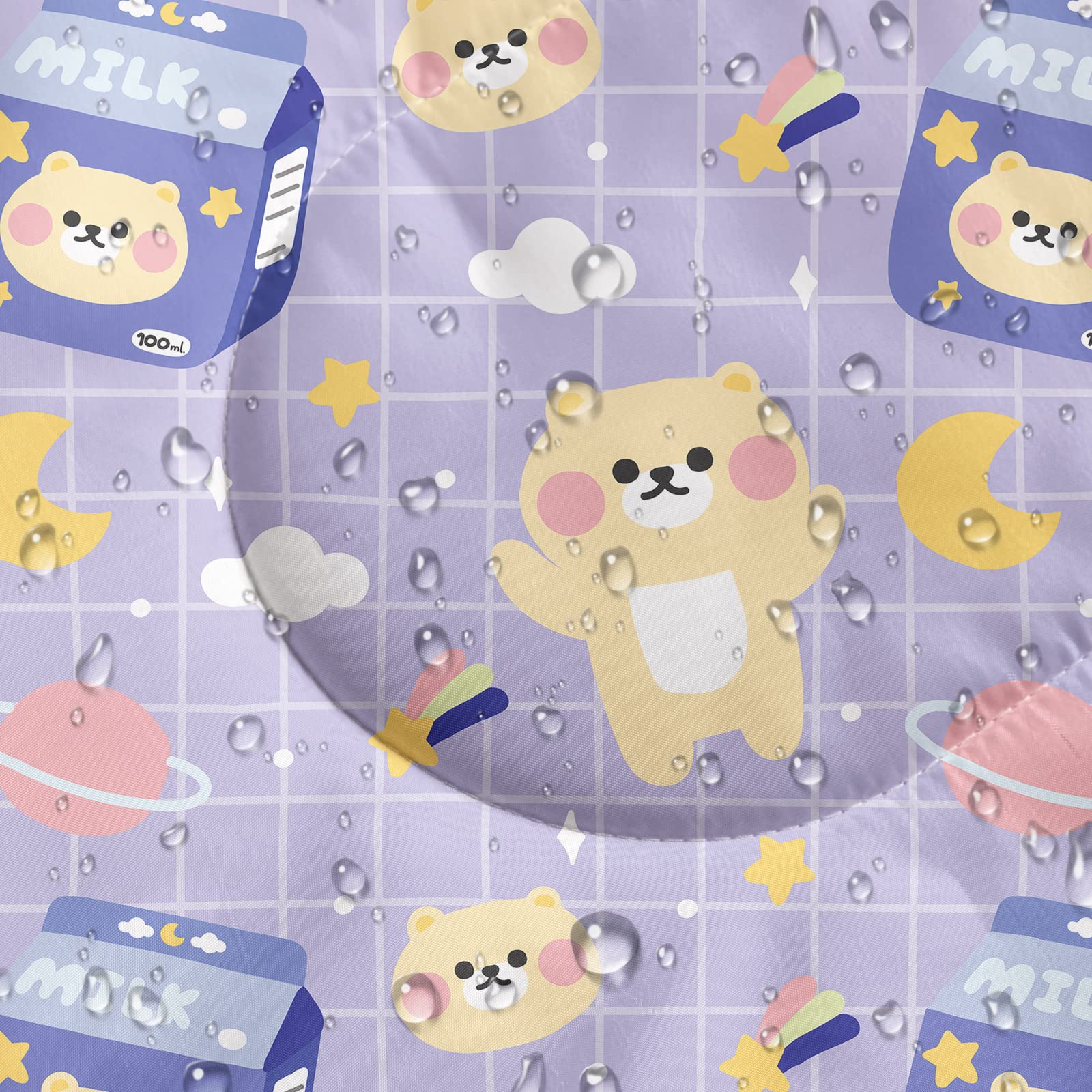 QOOMO Kawaii sleeping bag inner lining for soft, skin-friendly comfort.