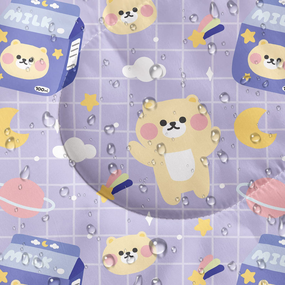 QOOMO Kawaii sleeping bag inner lining for soft, skin-friendly comfort.