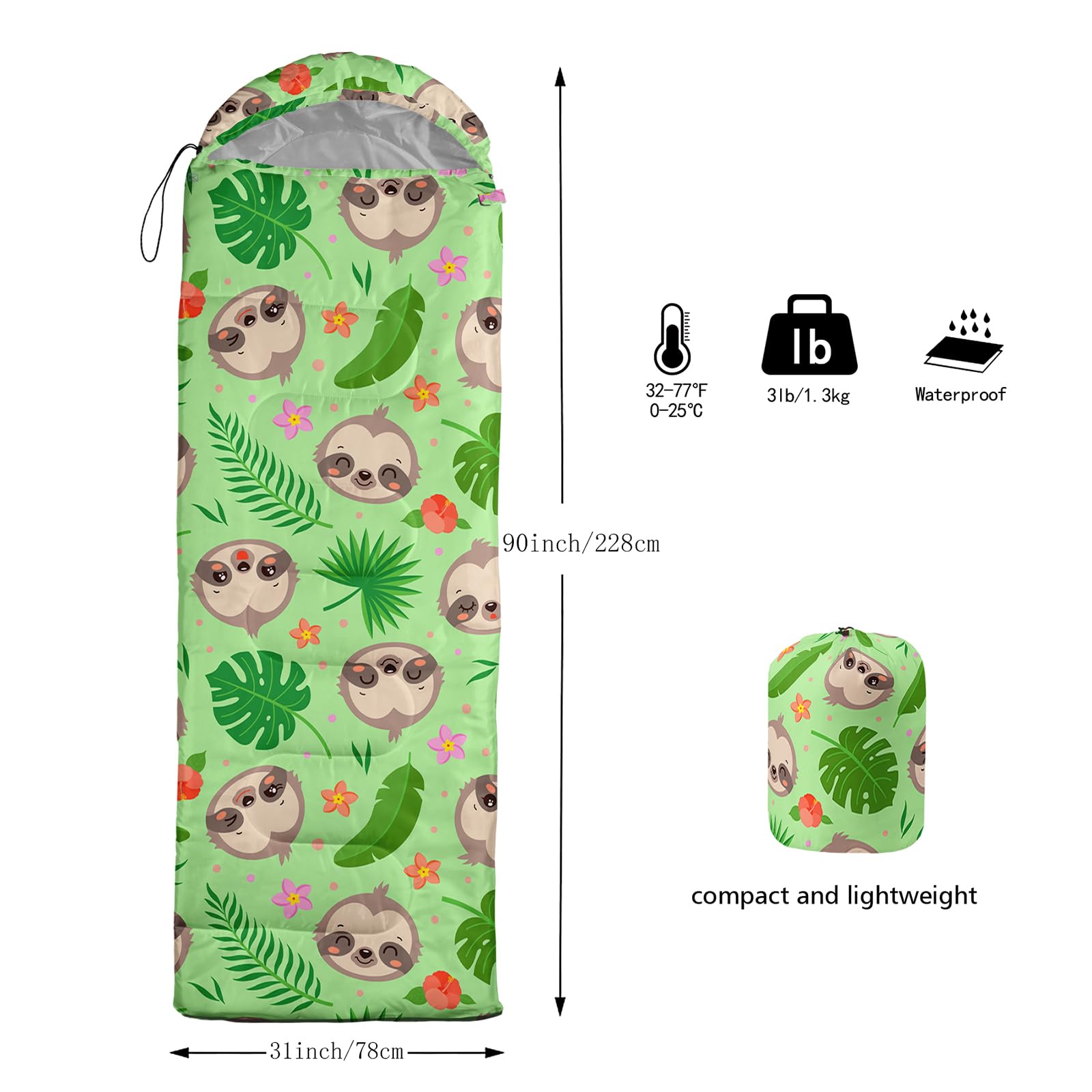 QOOMO cylinder storage compresses the bag for travel and backpacking.
