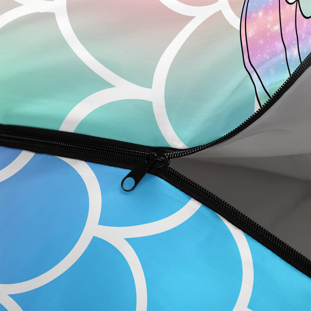 QOOMO Mermaid sleeping bag is waterproof and breathable for damp outdoor conditions.