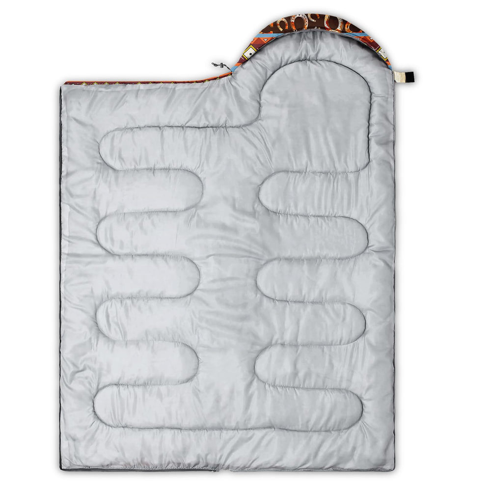 qoomo riding cowboy sleeping bag designed for three seasons for versatile camping