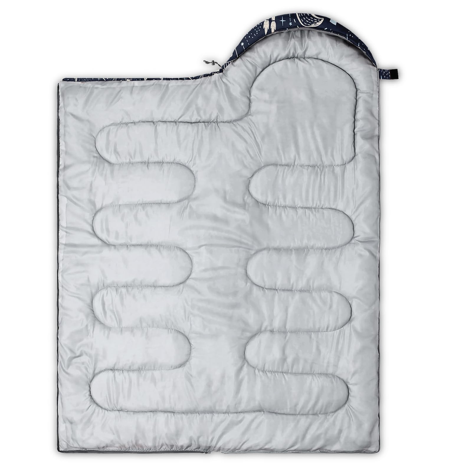 QOOMO Rocket Planet sleeping bag soft inner lining for comfortable skin contact